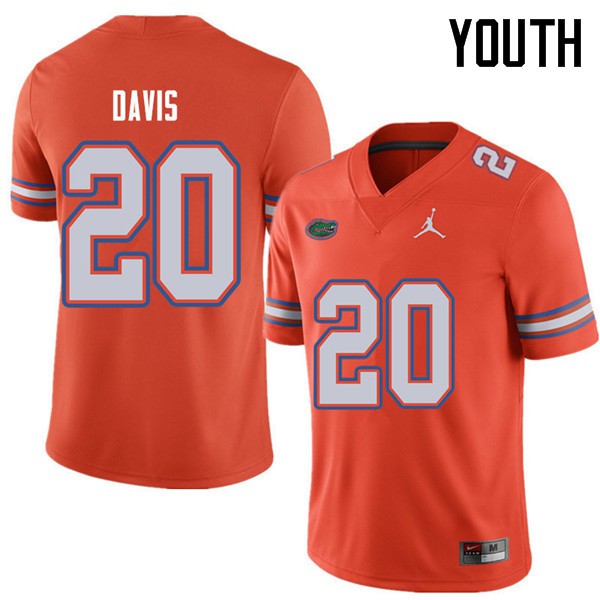 Jordan Brand Youth #20 Malik Davis Florida Gators College Football Jersey Orange
